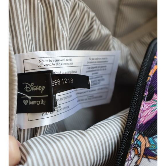 Purple Disney x Loungefly Aladdin Jasmine & Rajah Print Full Size Backpack main image 8